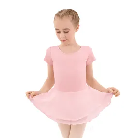 10467 Double Skirted Short Sleeve Leotard