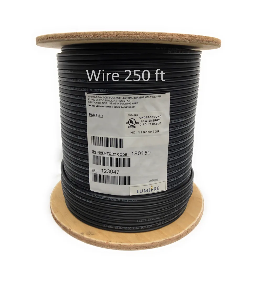 12/2 AWG 250Ft High Quality Copper Wire Cable Direct Burial for Outdoor Landscape Lighting