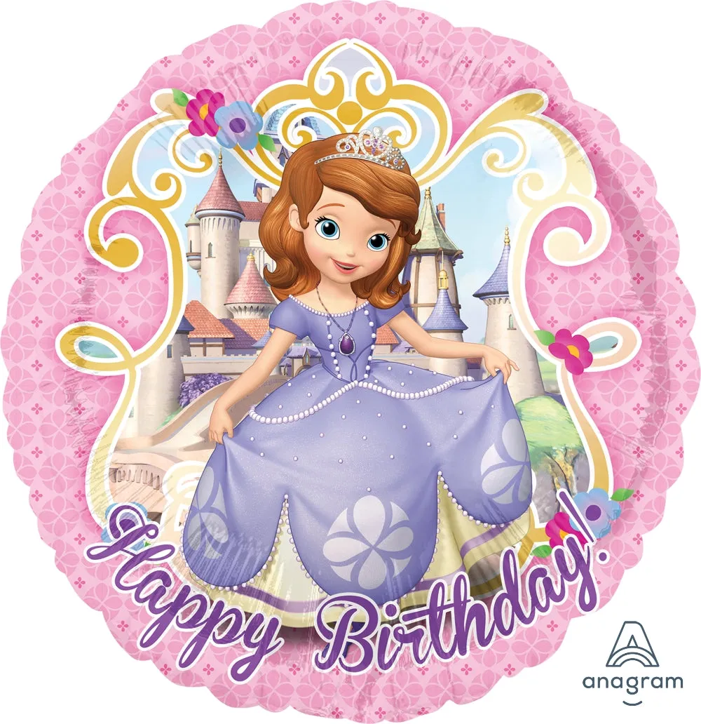 17" Anagram Sofia the First Birthday Foil Balloon | Buy 5 Or More Save 20%