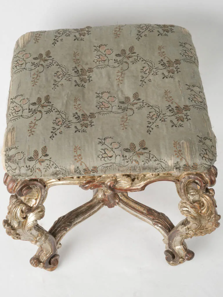 19th-Century Rocaille Stool from Genoa, Italy