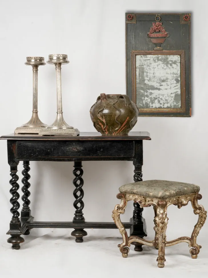 19th-Century Rocaille Stool from Genoa, Italy