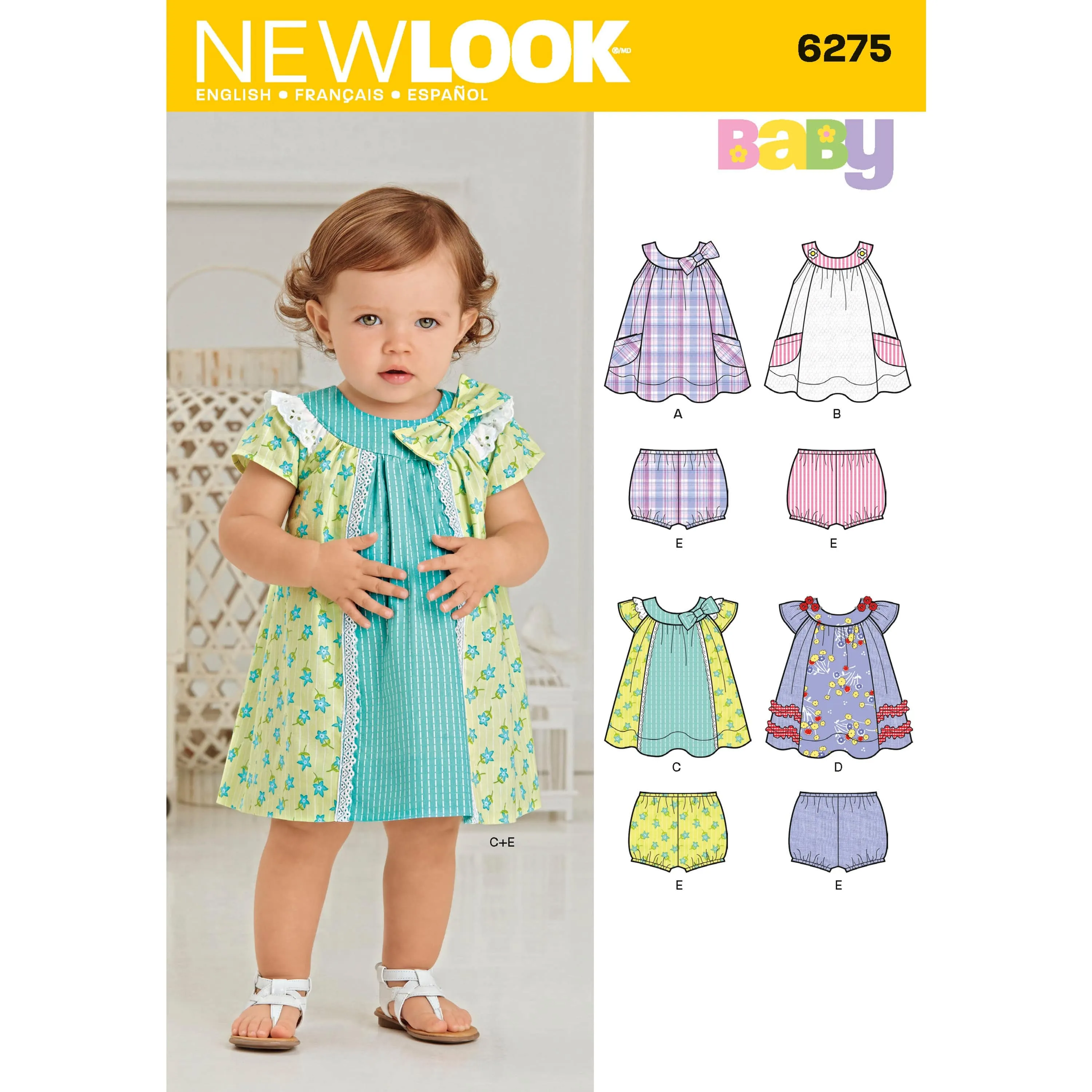 6275 Babies' Dress and Panties