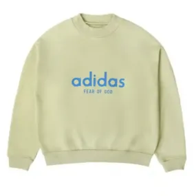 Adidas x Fear Of God Logo Crewneck Sweatshirt Autumn Green