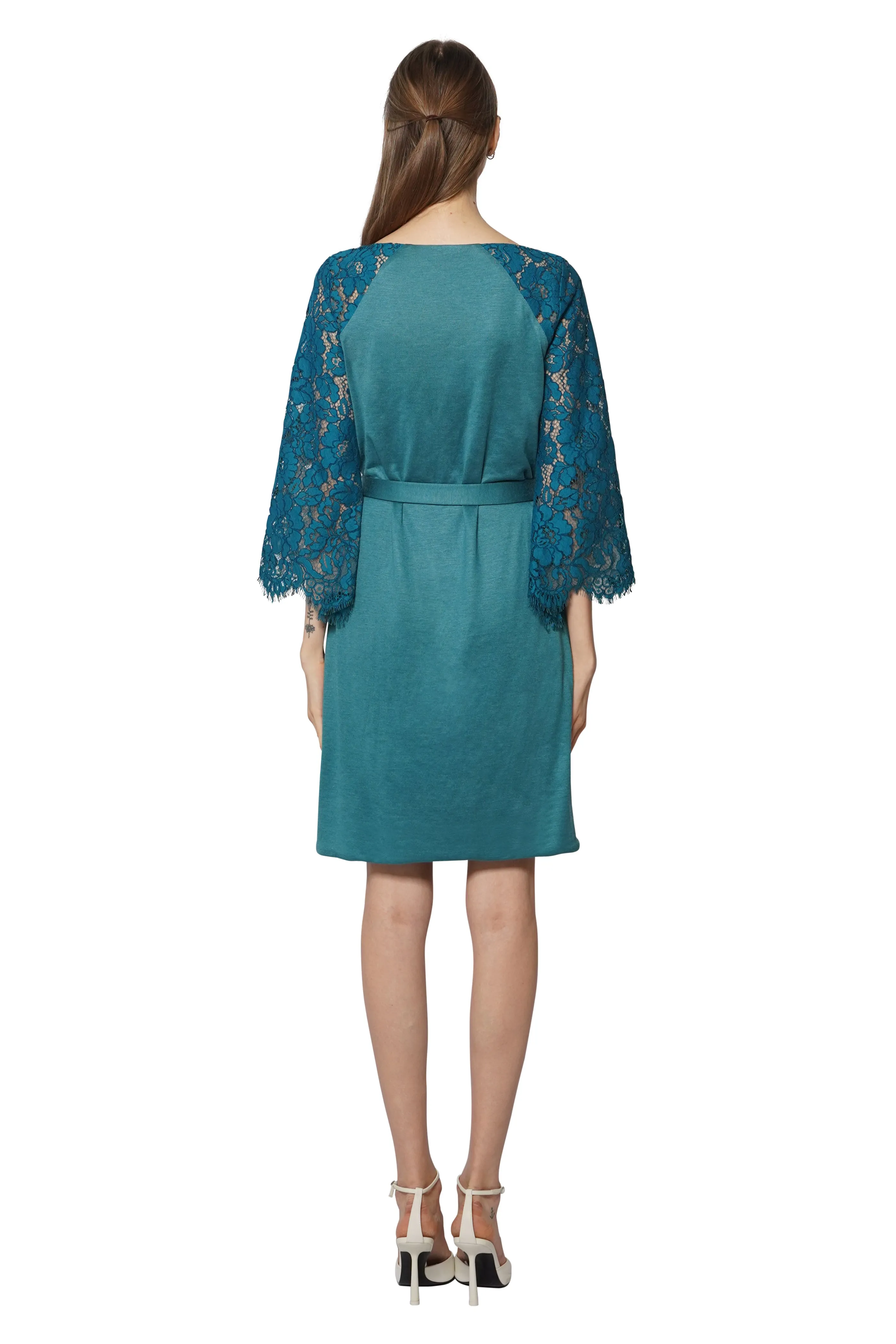 Amma Lace Jersey Dress