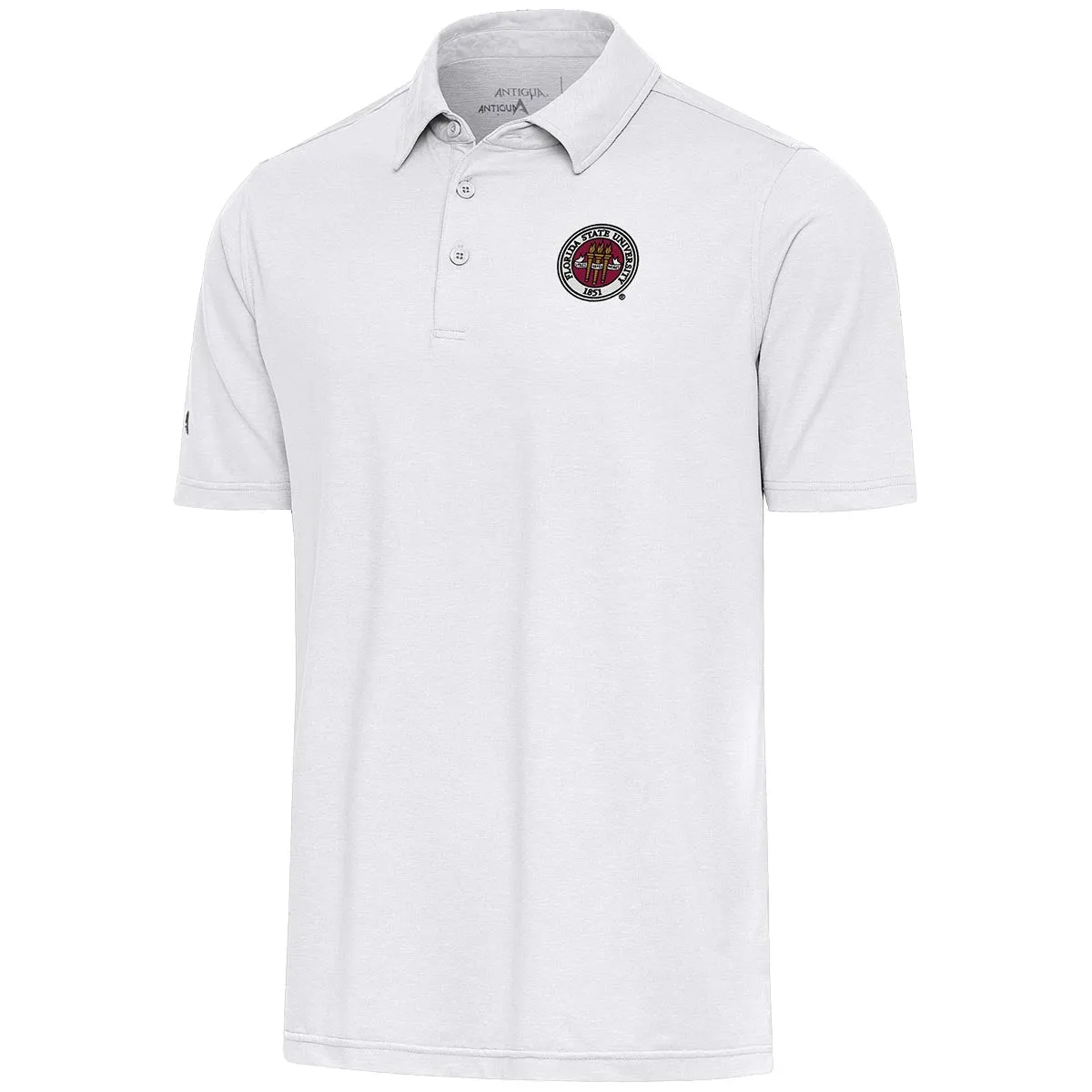 Antigua Men's Florida State University Seal Heathered Polo - White