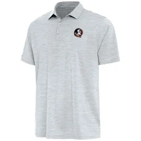 Antigua Men's Seminole Logo Heathered Polo - Heather Grey