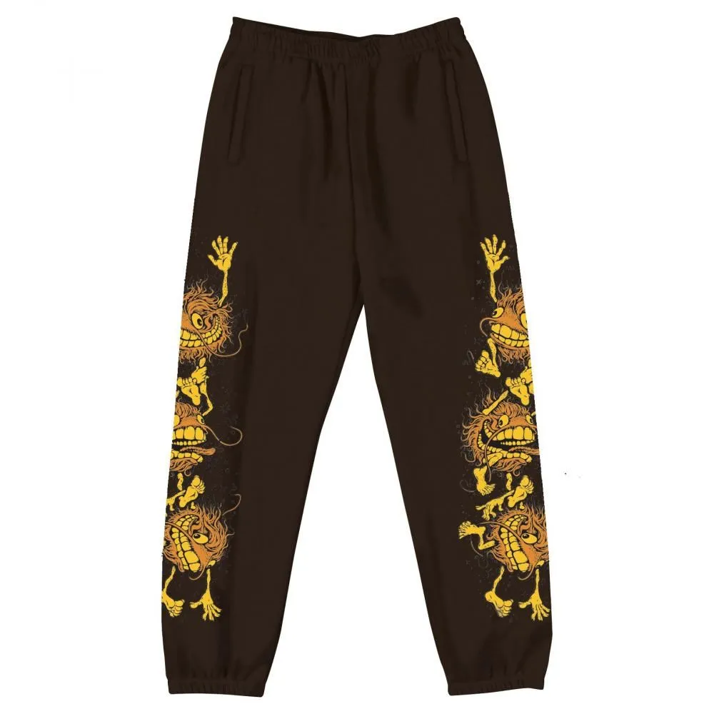 Antihero Sweatpants Grimple Stack - Brown / Orange / Yellow / Black