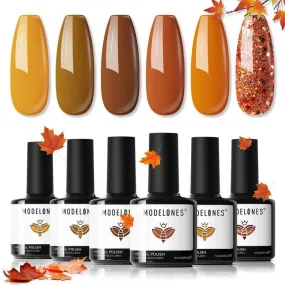 Autumn Glow - 6 Shades Gel Nail Polish Set 7ml【US/AU/EU/UK ONLY】