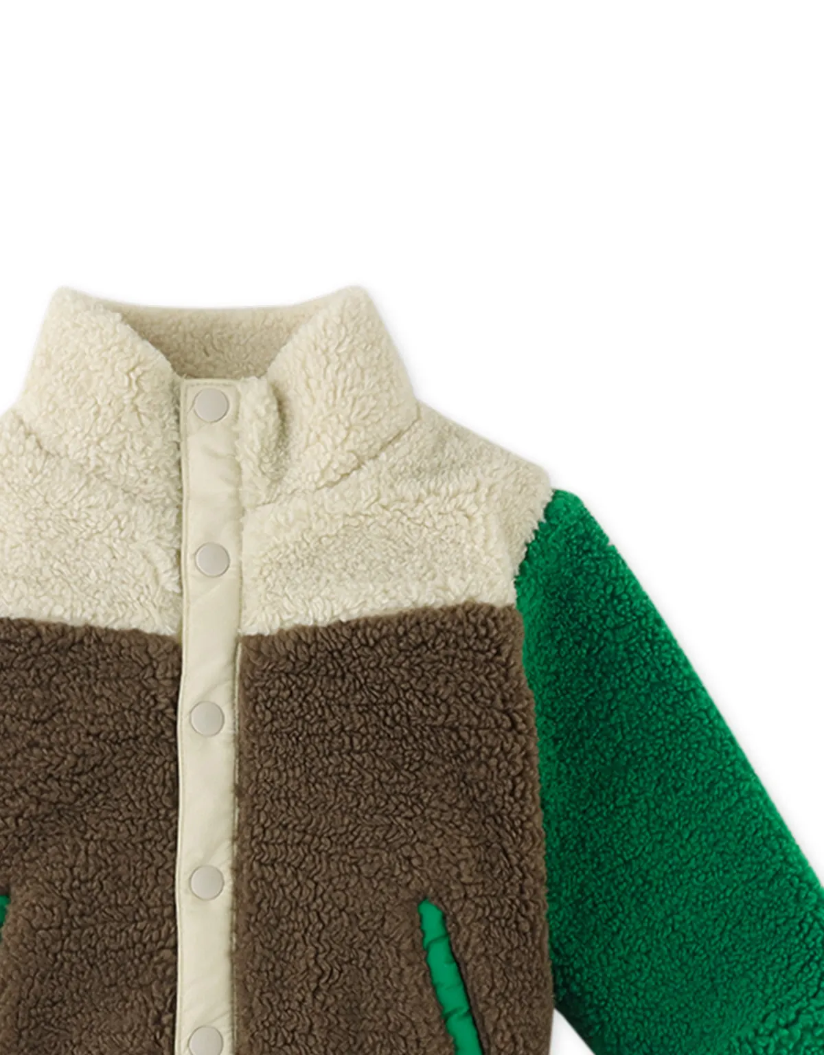 BABY BOYS COLOR BLOCK SHERPA JACKET