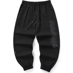 Basic Logo Print Loose Jogger Sweatpants