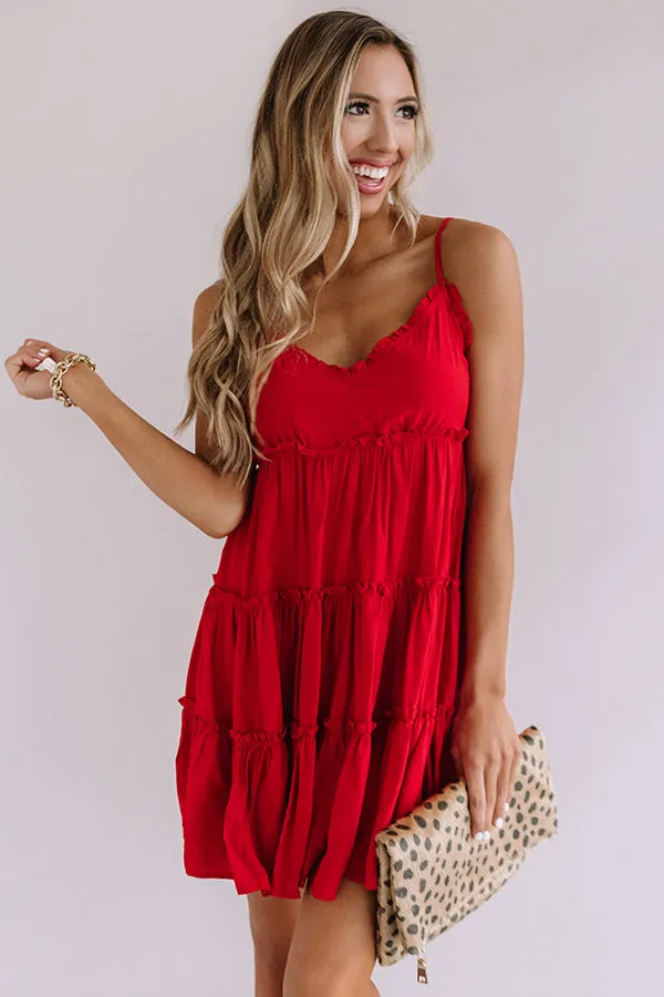 Bellini's In Bahama Babydoll Dress in Red