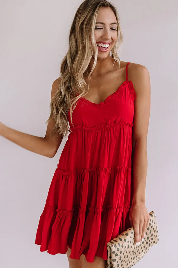 Bellini's In Bahama Babydoll Dress in Red