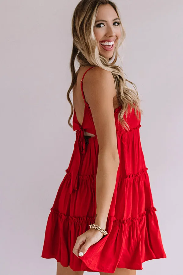 Bellini's In Bahama Babydoll Dress in Red