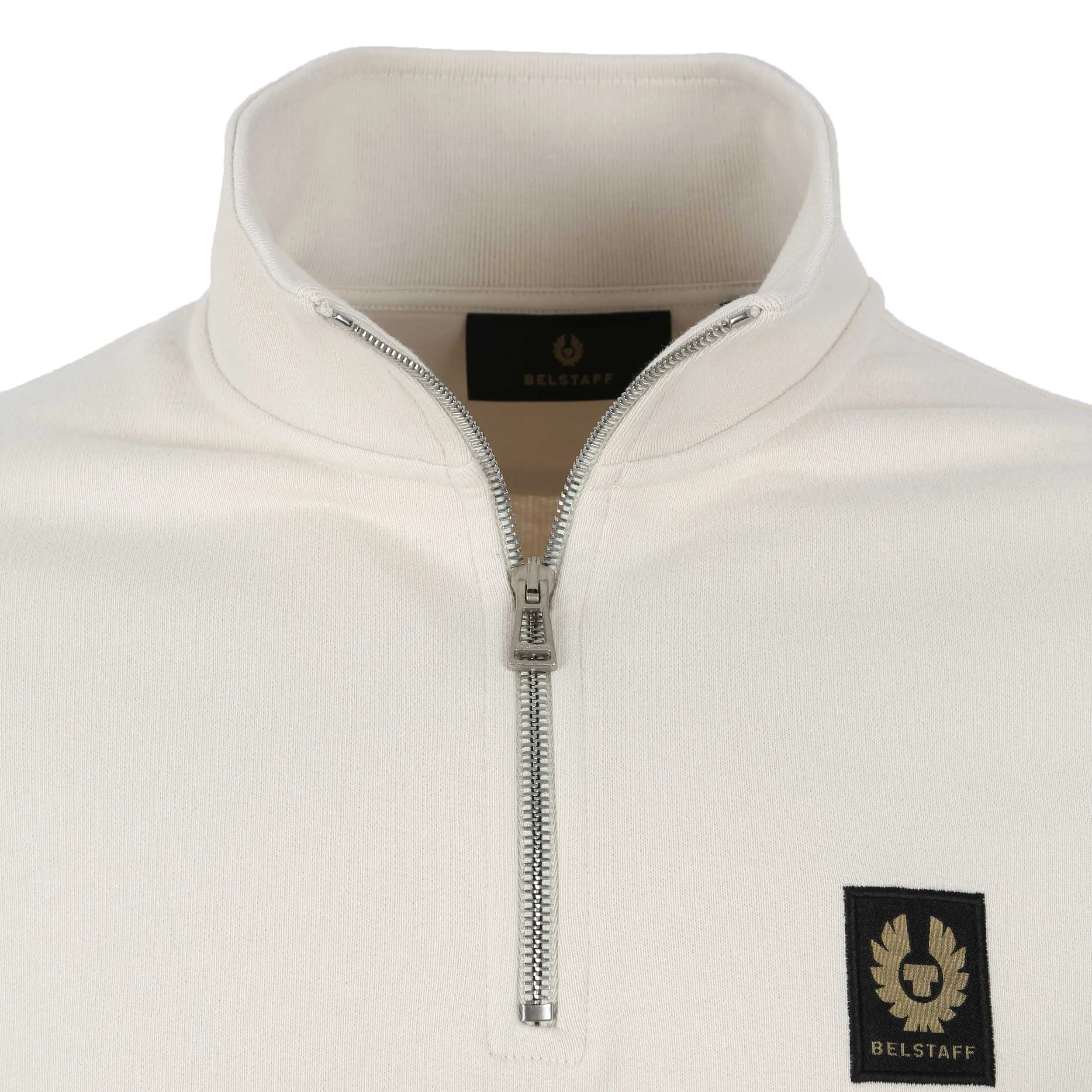 Belstaff Quarter Zip Sweat Top in Moonbeam