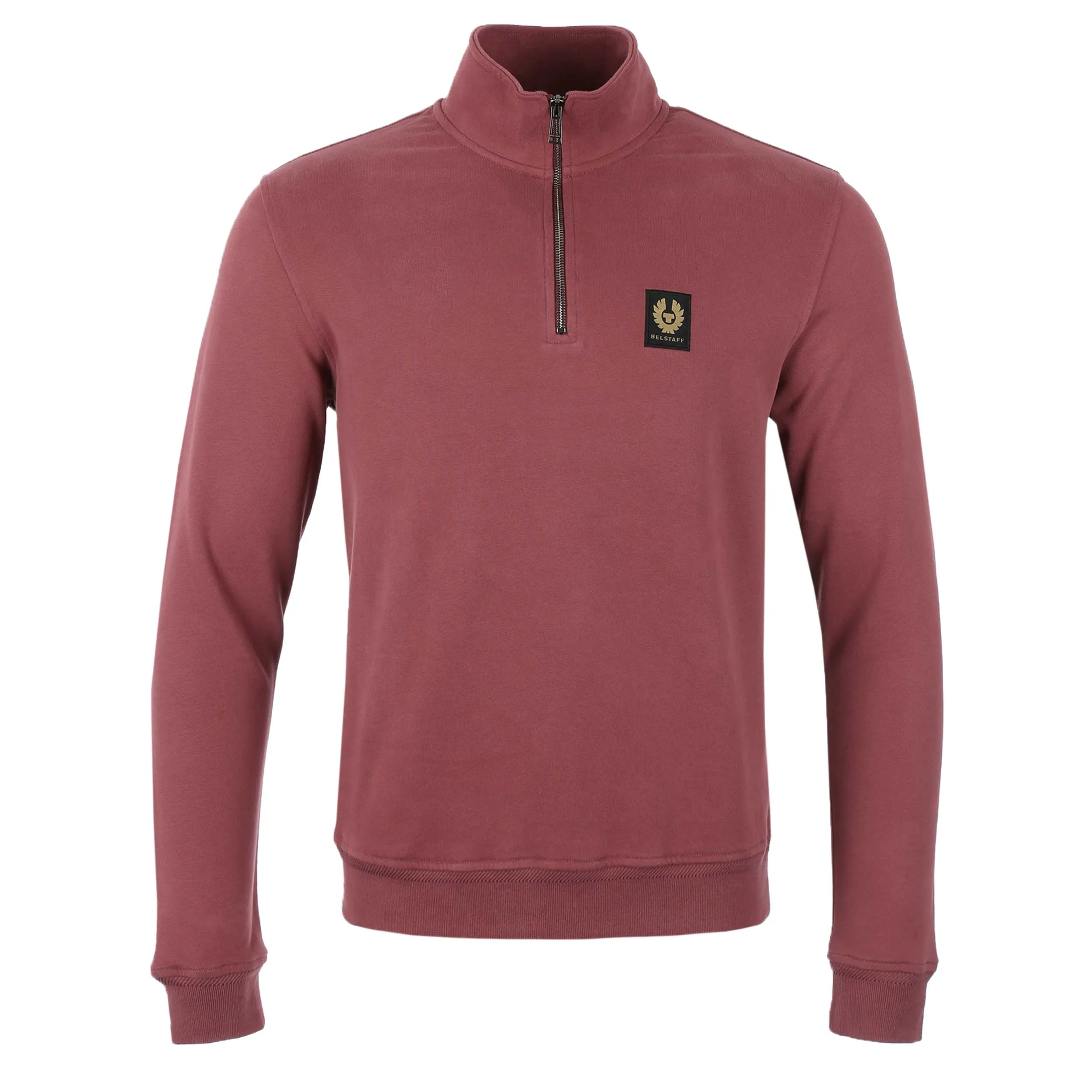 Belstaff Quarter Zip Sweat Top in Mulberry