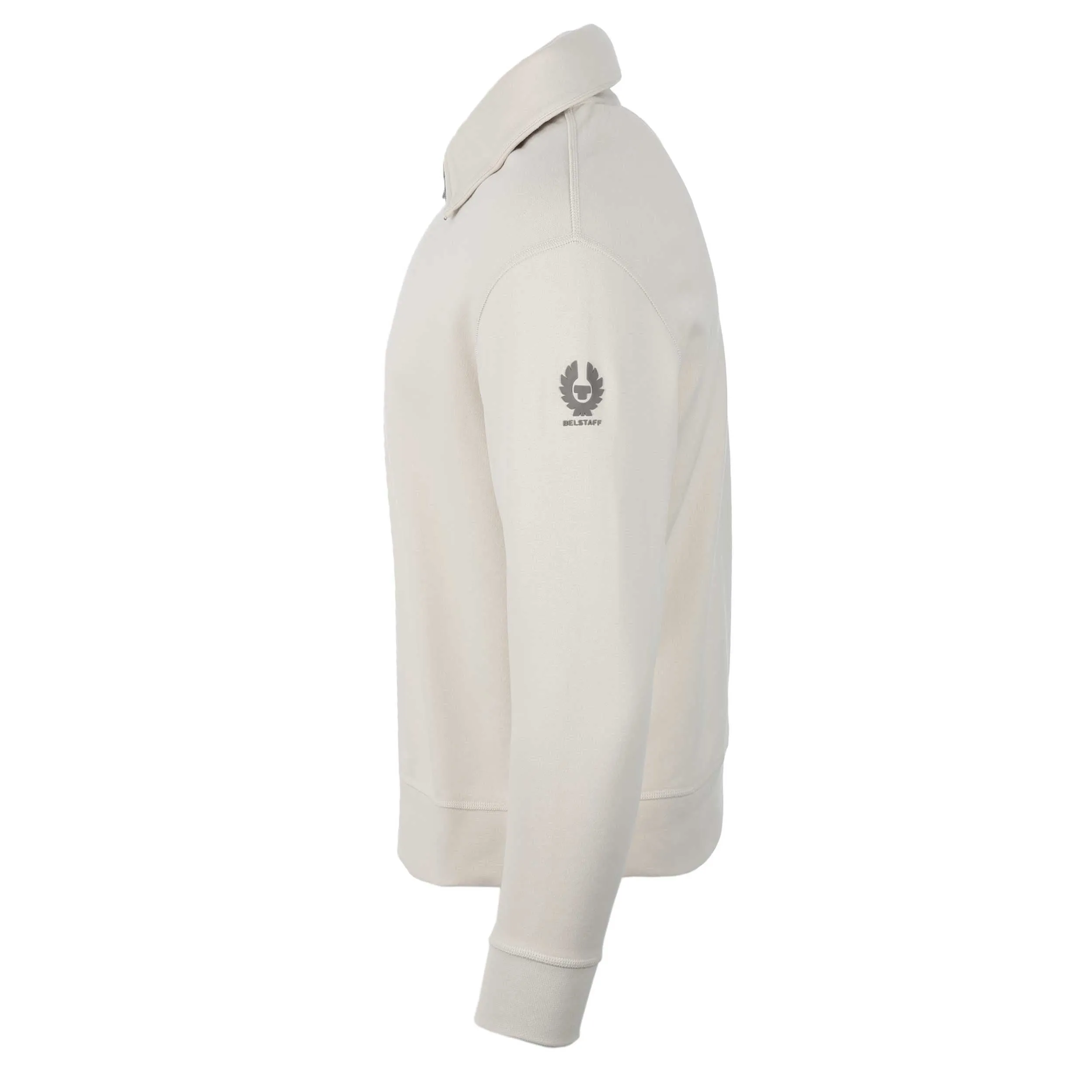 Belstaff Signature Quarter Zip Ladies Sweatshirt in Moonbeam