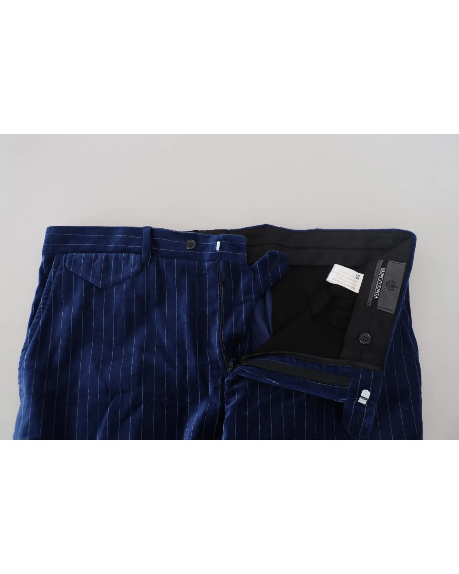 BENCIVENGA Men's Pinstripe Corduroy Pants - Navy