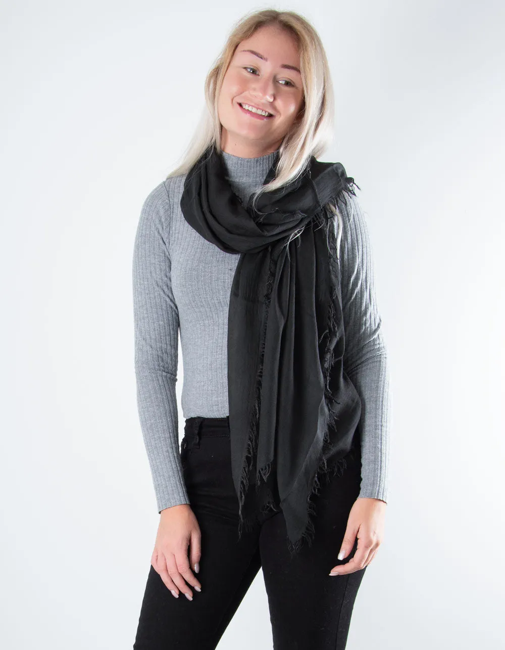 Black Scarf - Italian MicroModal