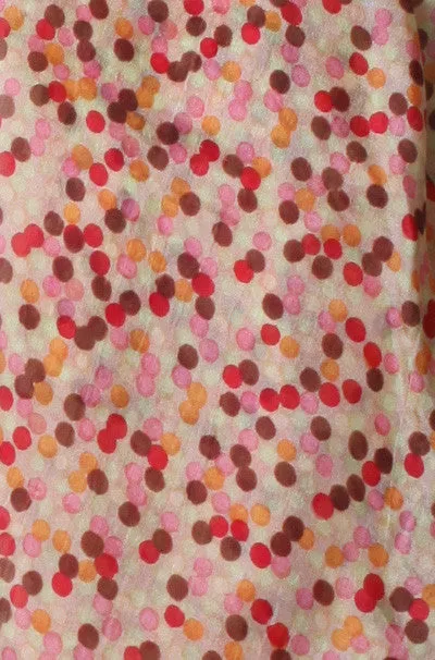 Blooming Mini Polka Dot Square Silk Scarf