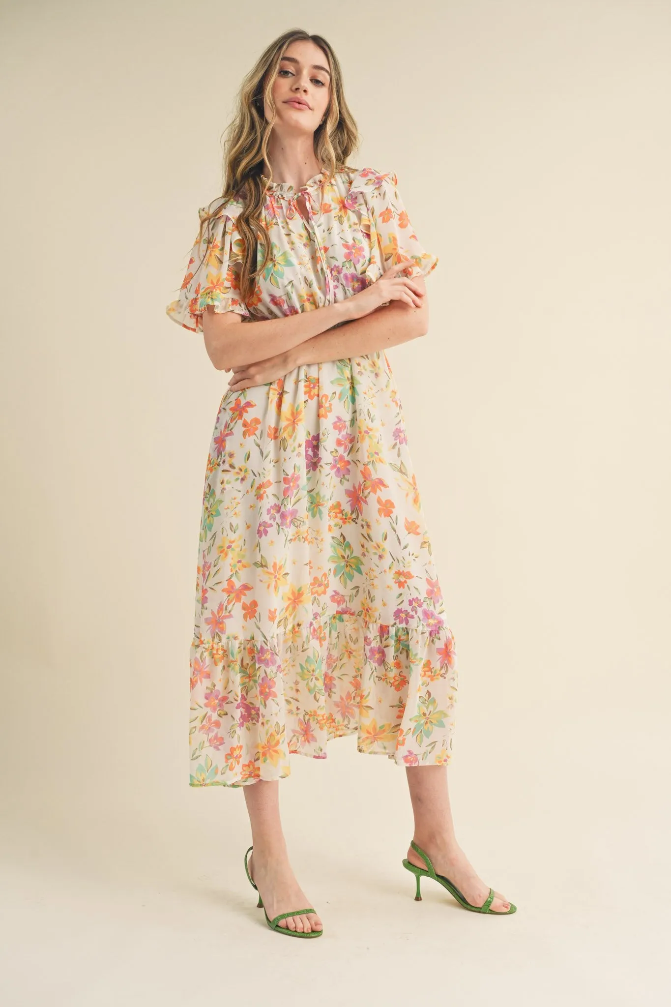 'Blossom Breeze' Midi Dress