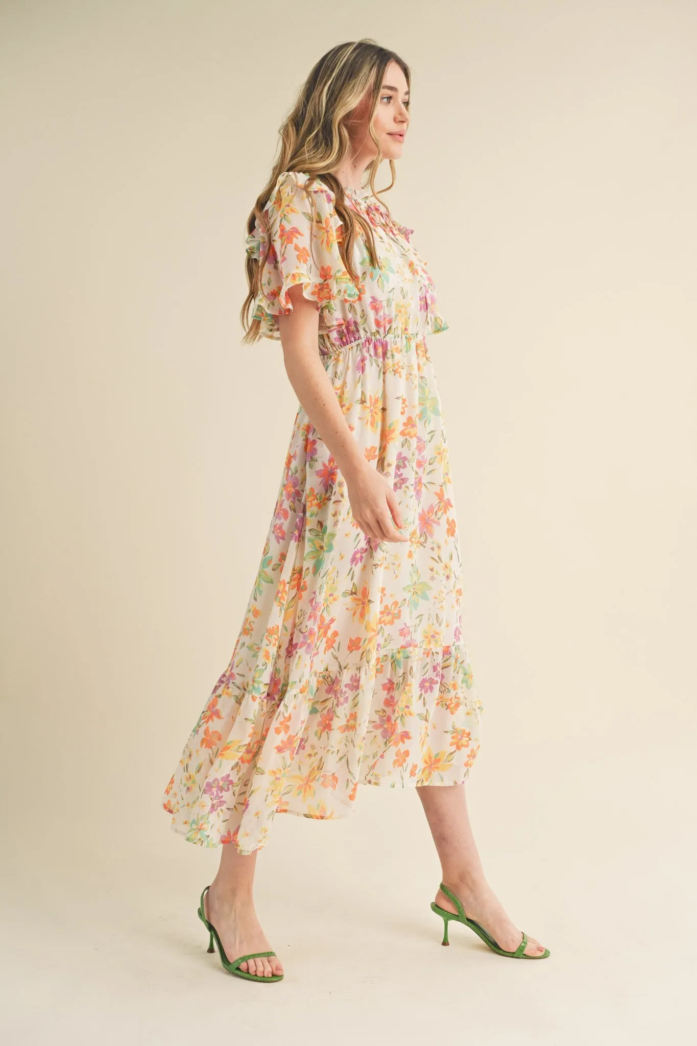 'Blossom Breeze' Midi Dress