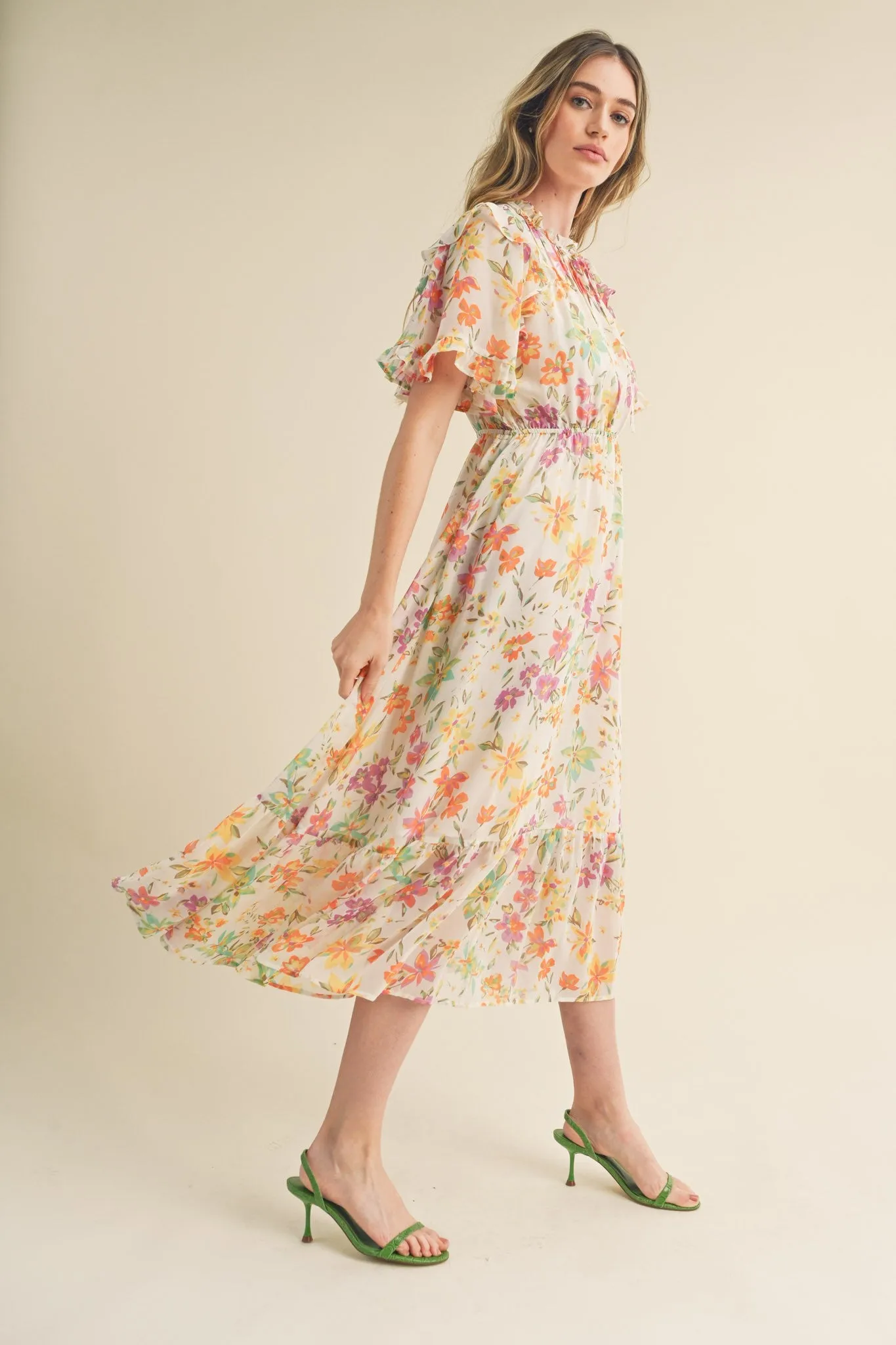 'Blossom Breeze' Midi Dress