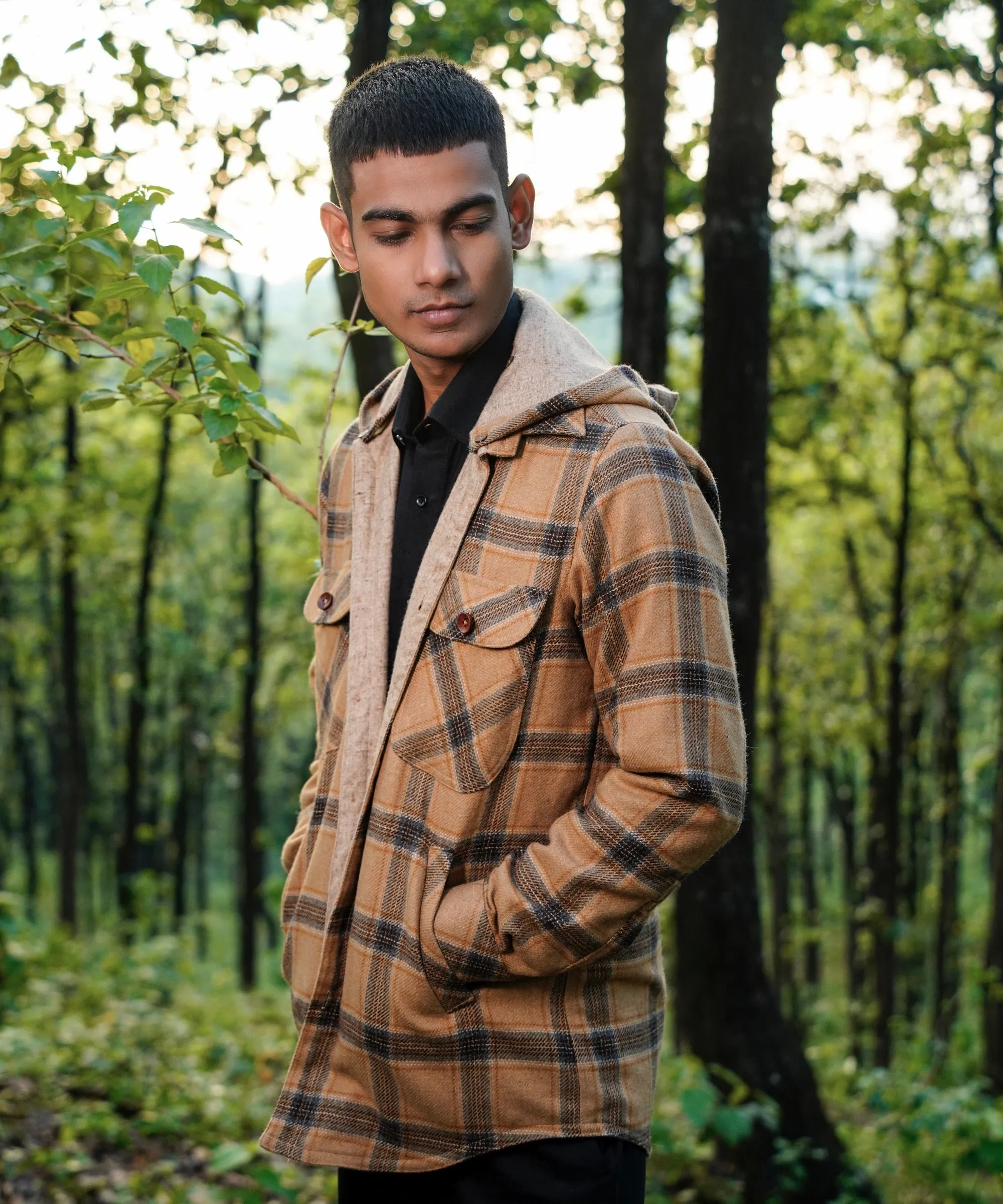 British Tan Woollen Overshirt