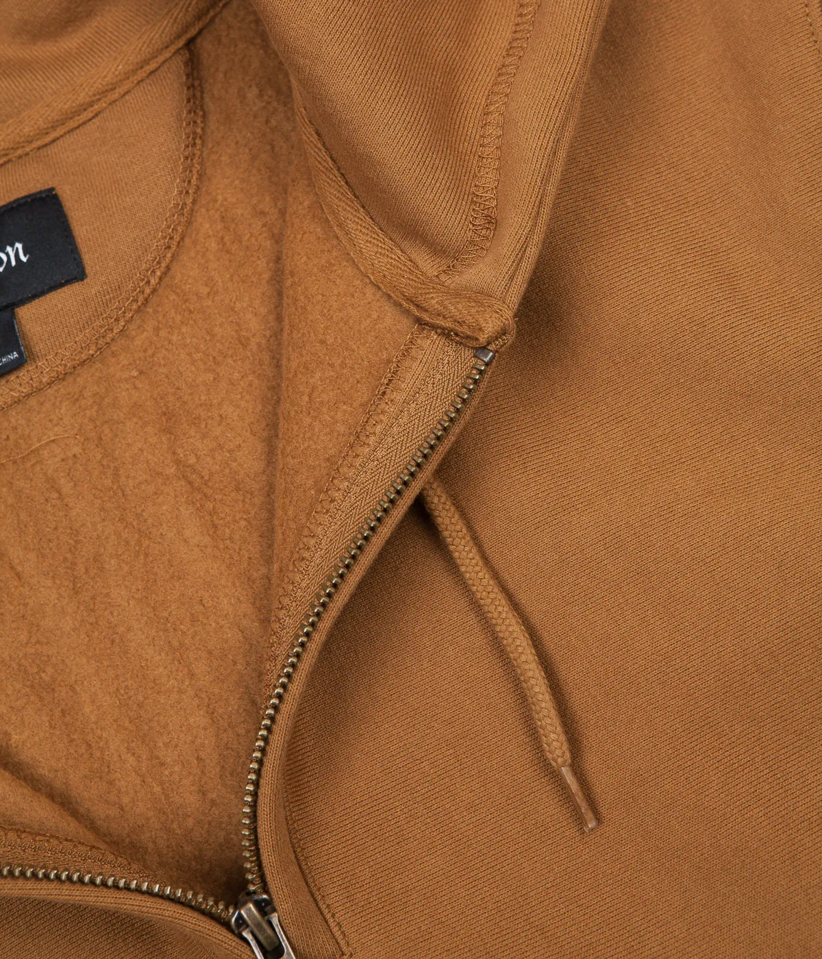 Brixton Longman Intl 1/2 Zip Hoodie - Washed Copper