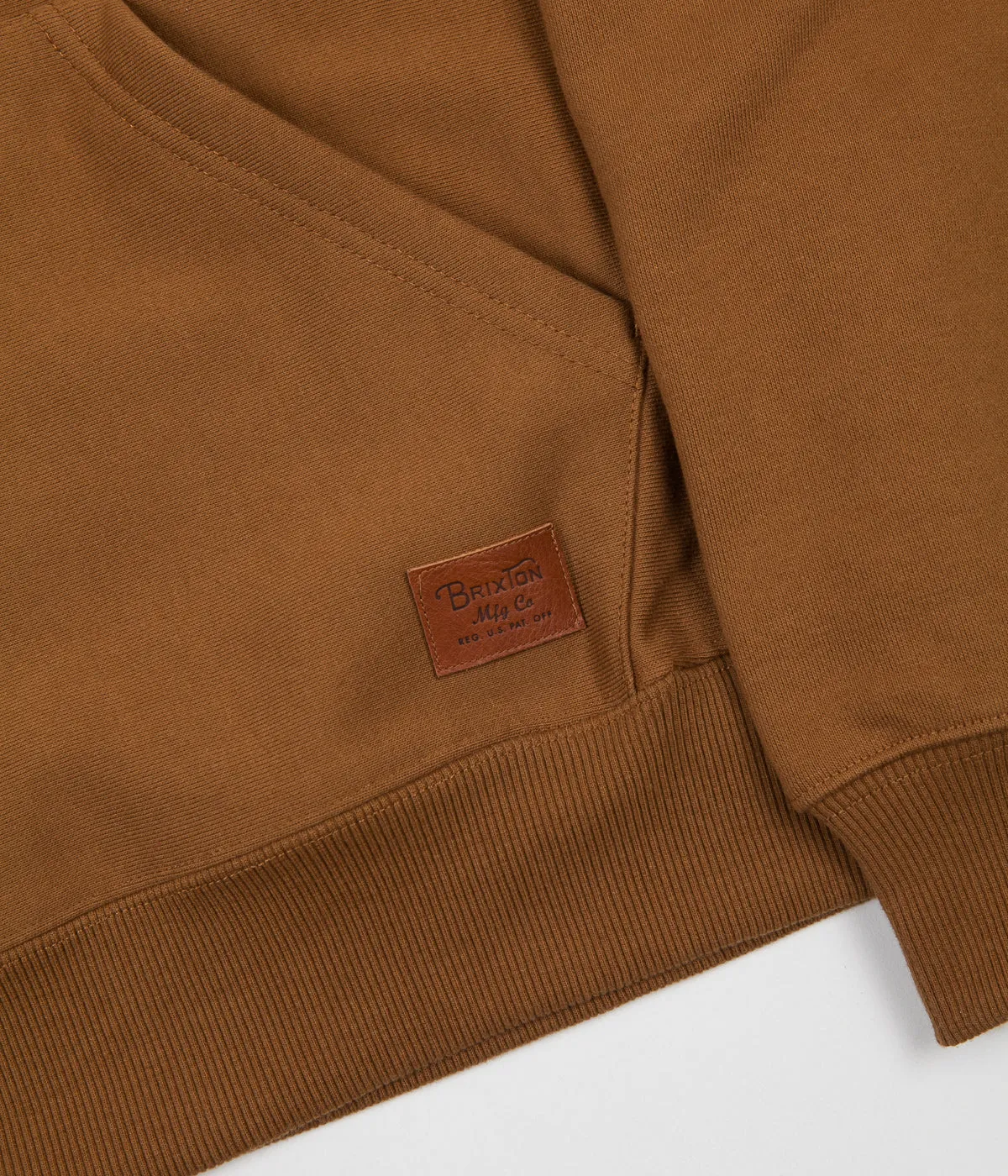 Brixton Longman Intl 1/2 Zip Hoodie - Washed Copper