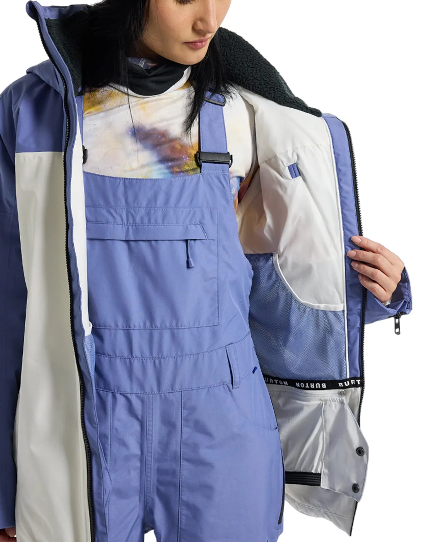 Burton Women's Pillowline Gore-Tex 2L Snow Jacket - Slate Blue/Stout White