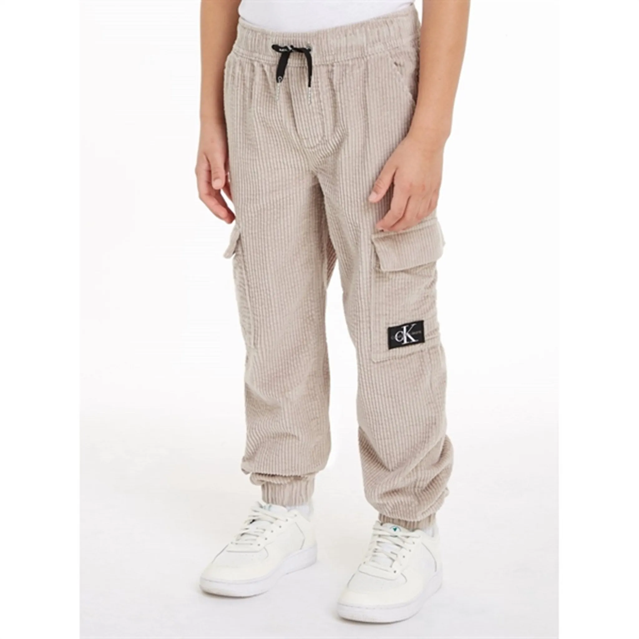 Calvin Klein Corduroy Badge Cargo Jogging Pants Porpoise