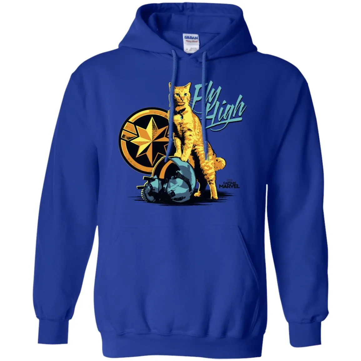 Captain Marvel Symbol Goose Fly High Pullover Hoodie Sweatshirt