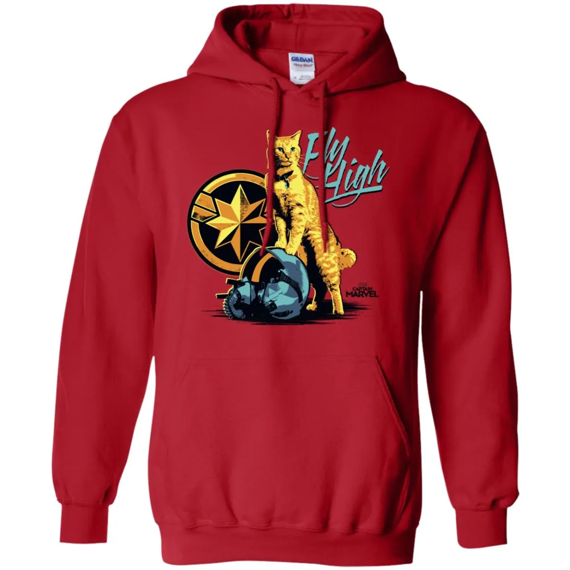 Captain Marvel Symbol Goose Fly High Pullover Hoodie Sweatshirt