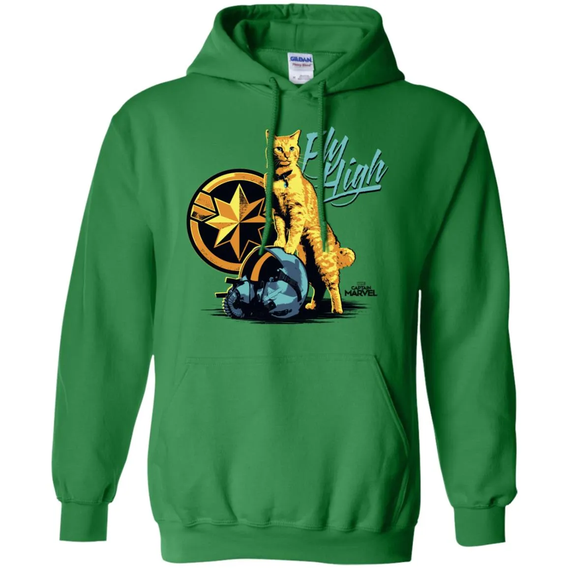 Captain Marvel Symbol Goose Fly High Pullover Hoodie Sweatshirt