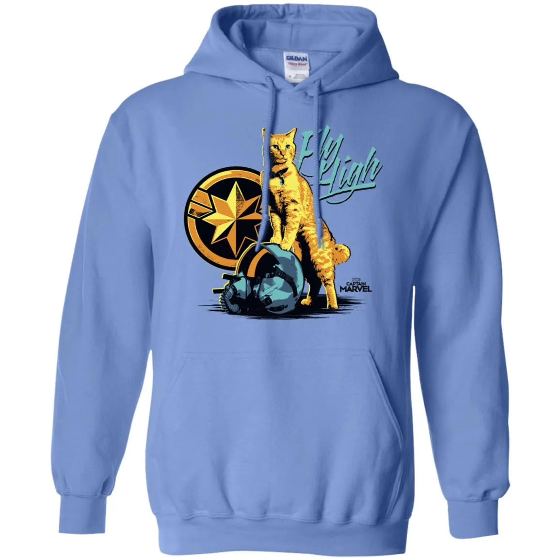 Captain Marvel Symbol Goose Fly High Pullover Hoodie Sweatshirt