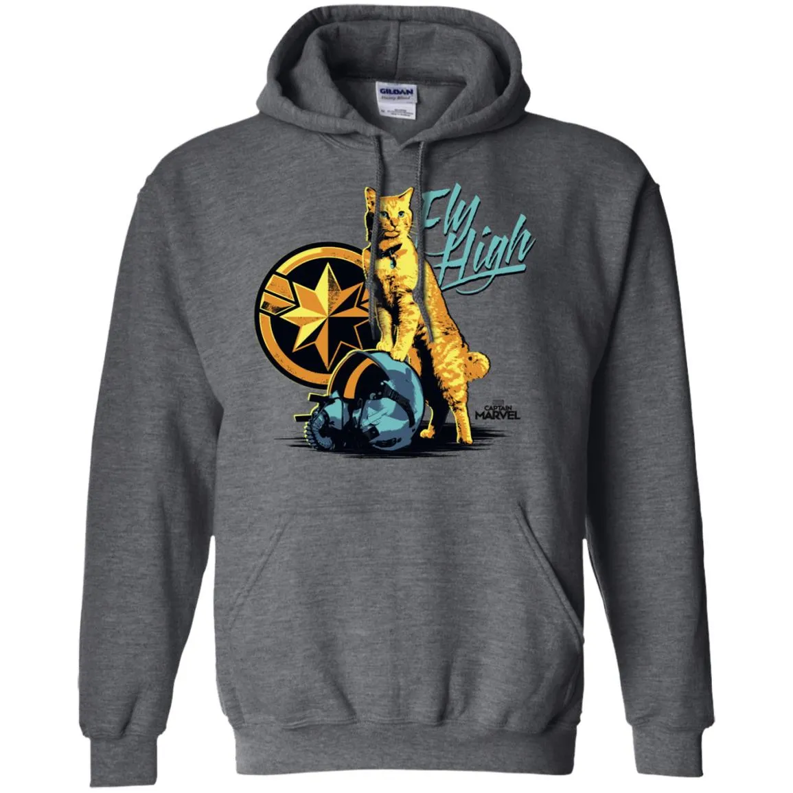 Captain Marvel Symbol Goose Fly High Pullover Hoodie Sweatshirt