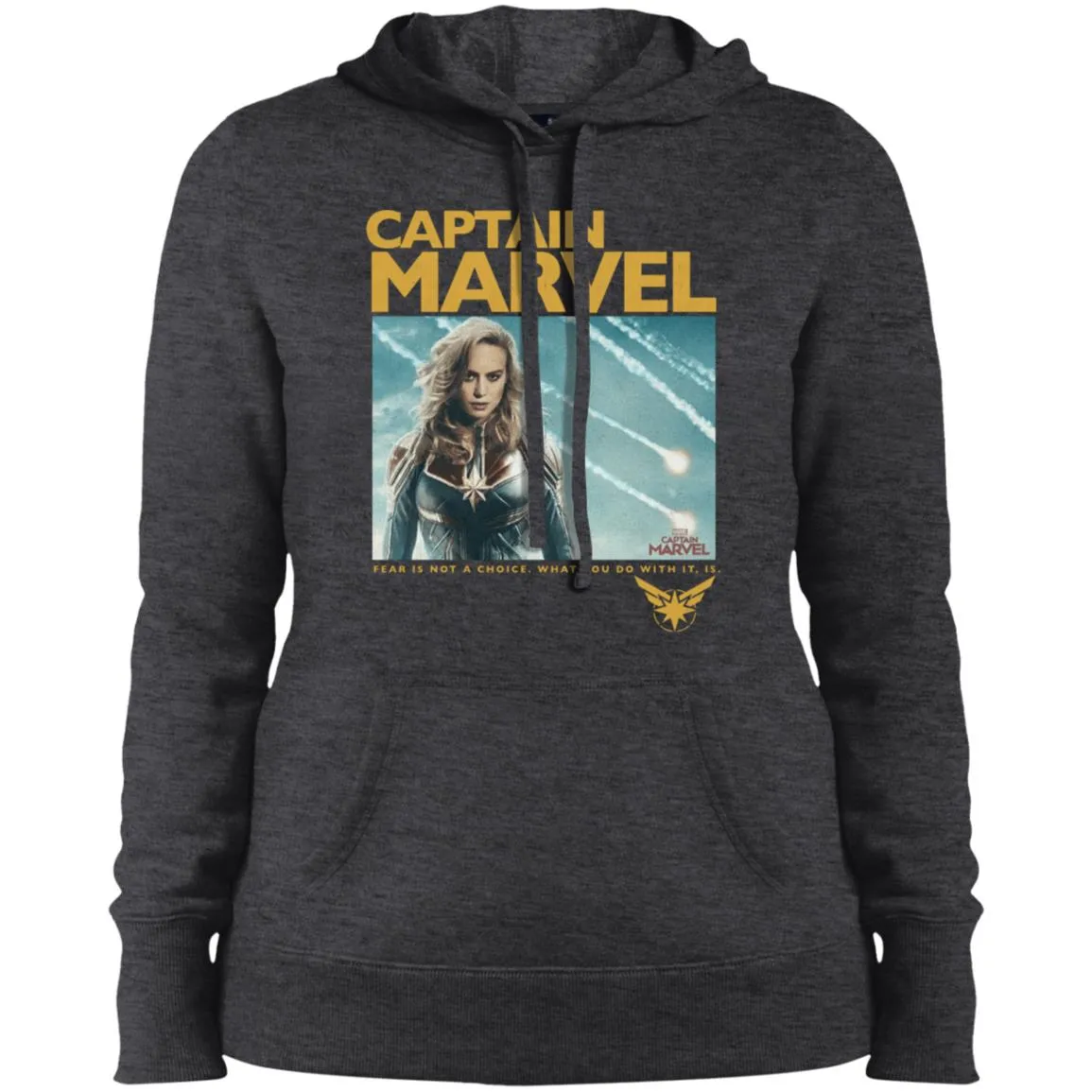 Captain Marvel Vintage Movie Poster Style Women Hooded Sweatshirt