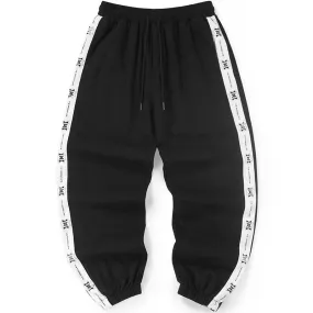 Casual Plain Stripes Jogger Sweatpants