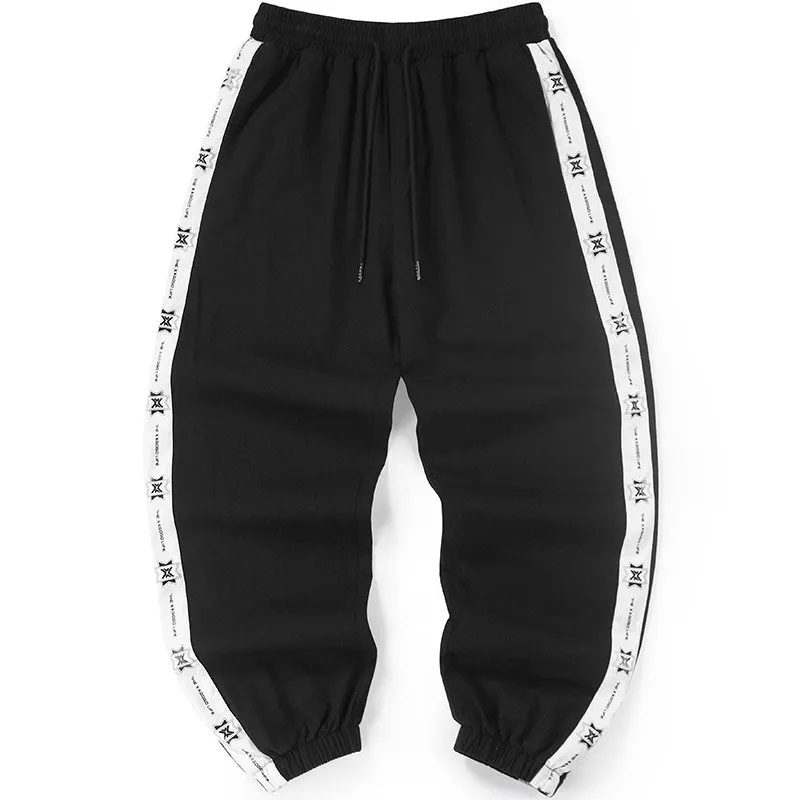 Casual Plain Stripes Jogger Sweatpants