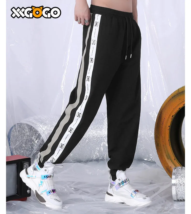 Casual Plain Stripes Jogger Sweatpants