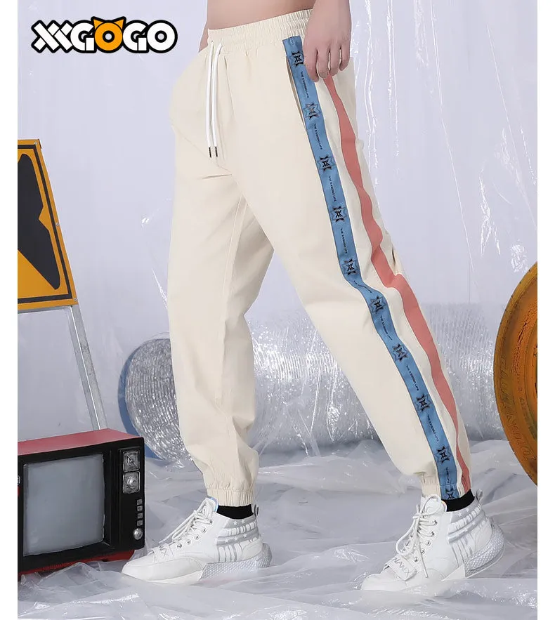 Casual Plain Stripes Jogger Sweatpants