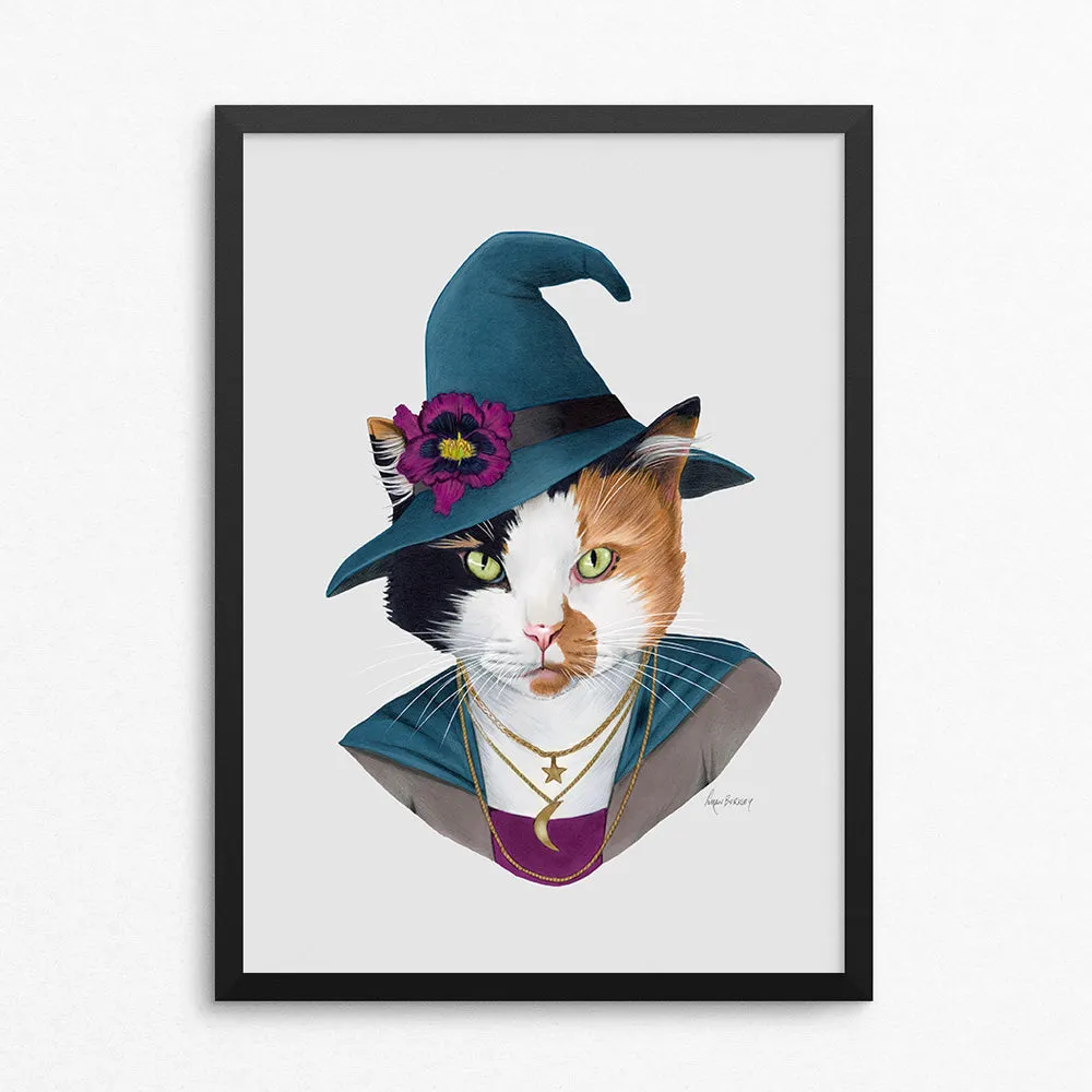 Cat Art Print - Witch Cat