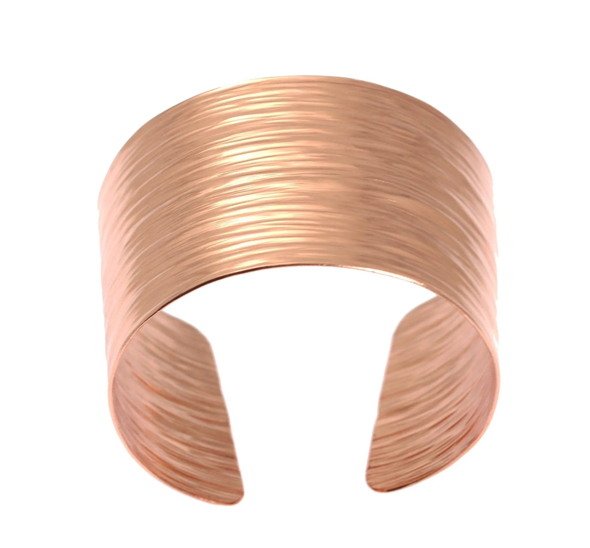 Chased Copper Bark Cuff Bracelet