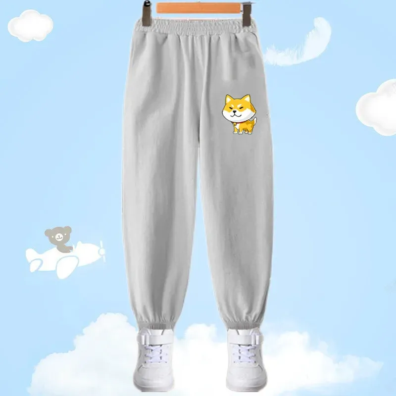 Children Summer Cool Trousers Kids Long Harem Pants Boys Sweatpants Toddler Bottom Baby Girls Anti-mosquito Pants 3-14 Y