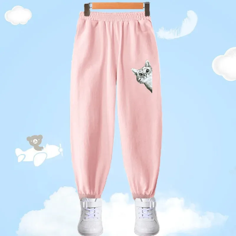 Children Summer Cool Trousers Kids Long Harem Pants Boys Sweatpants Toddler Bottom Baby Girls Anti-mosquito Pants 3-14 Y