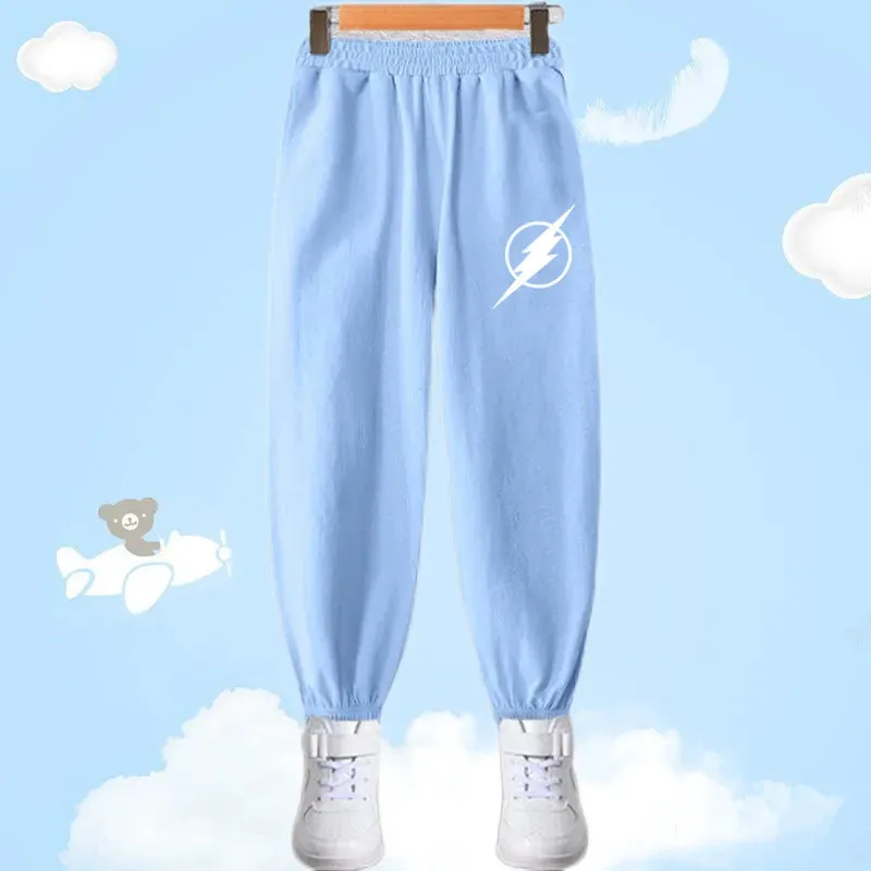 Children Summer Cool Trousers Kids Long Harem Pants Boys Sweatpants Toddler Bottom Baby Girls Anti-mosquito Pants 3-14 Y