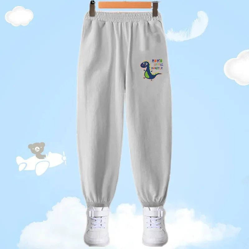 Children Summer Cool Trousers Kids Long Harem Pants Boys Sweatpants Toddler Bottom Baby Girls Anti-mosquito Pants 3-14 Y