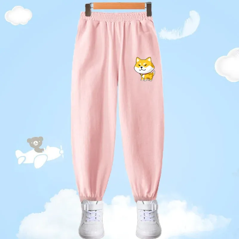 Children Summer Cool Trousers Kids Long Harem Pants Boys Sweatpants Toddler Bottom Baby Girls Anti-mosquito Pants 3-14 Y