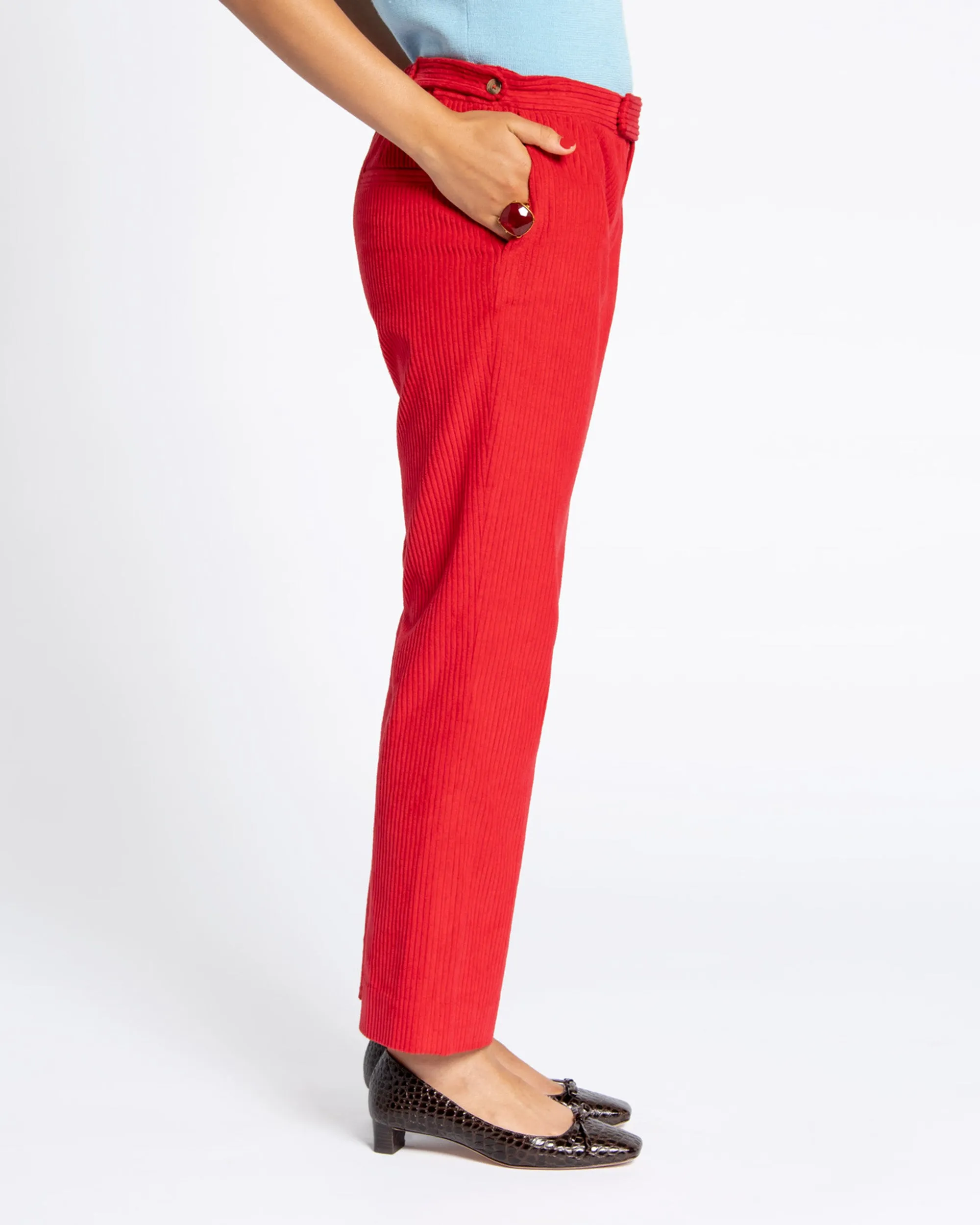 Chloe Corduroy Pant Red