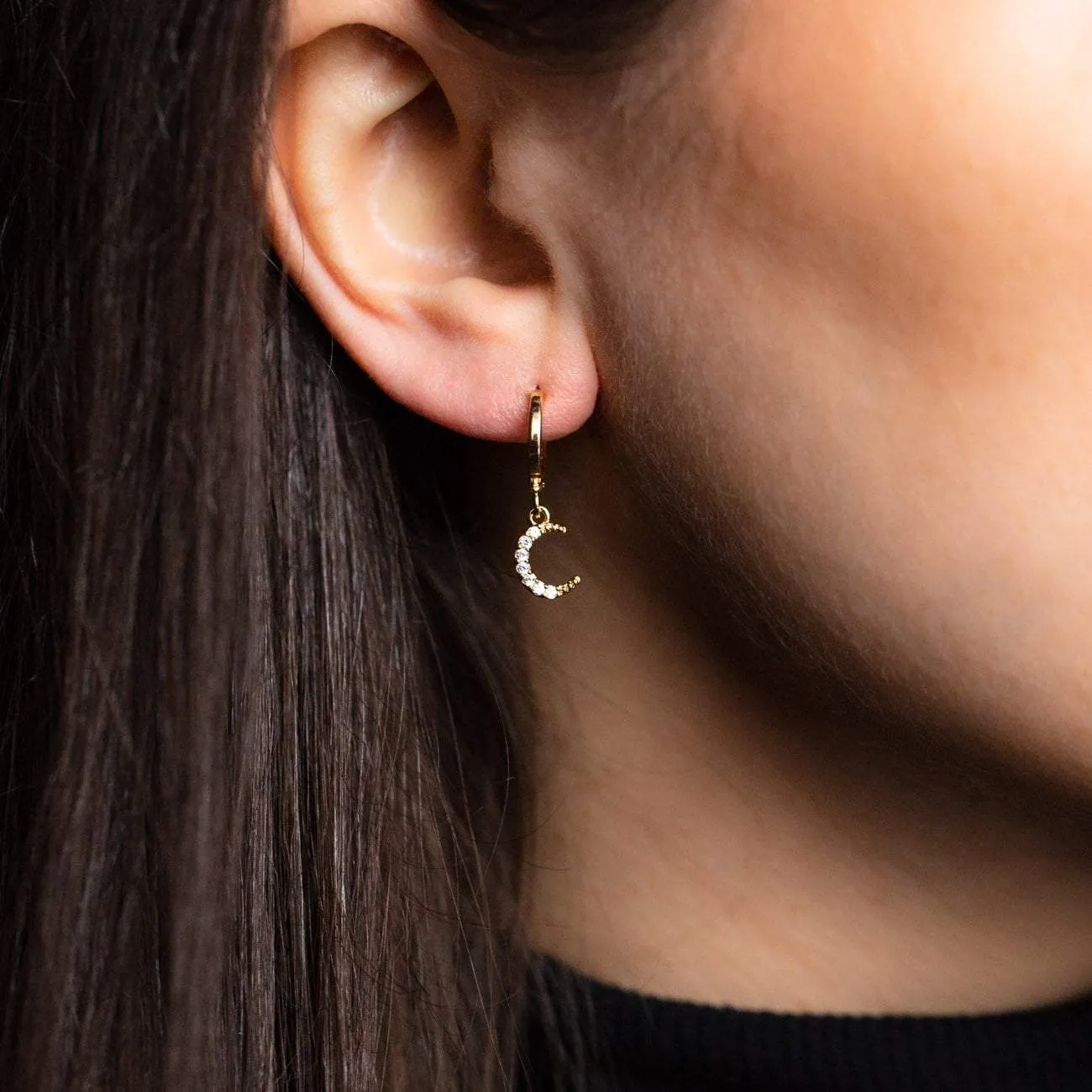 Chloe Star and Moon Hoop Earrings